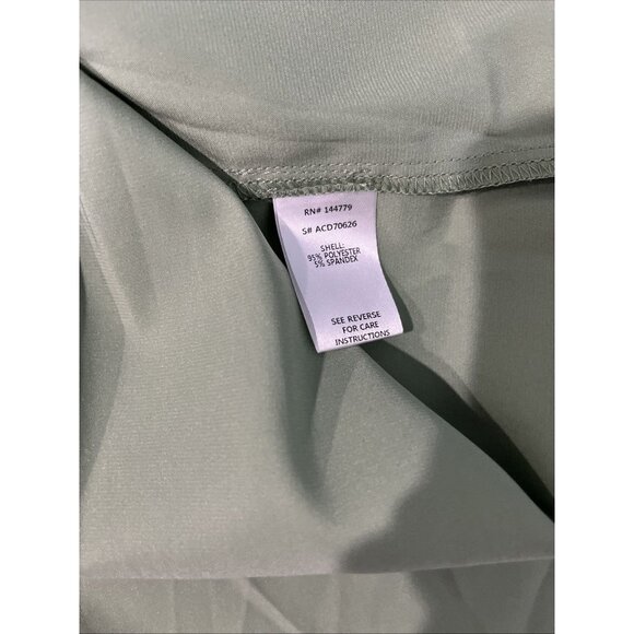 12th Tribe Shirt Dress Womens M Sage Pistachio Satin Mini Green Drape Tie Waist - Picture 6 of 9